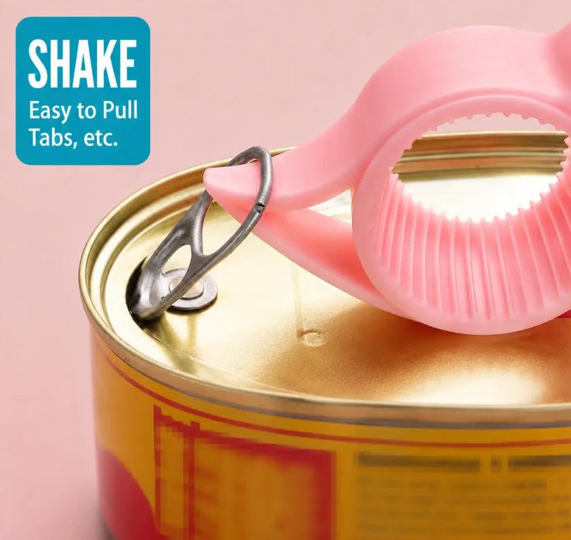 4‑in‑1 Multi‑Function Bottle & Jar Opener, Bunny‑Shaped Kitchen Gadget, Easy‑Grip Tool for Tight Jar, Bottle, Twist‑Cap and Pull‑Tab Cans