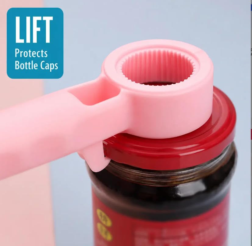 4‑in‑1 Multi‑Function Bottle & Jar Opener, Bunny‑Shaped Kitchen Gadget, Easy‑Grip Tool for Tight Jar, Bottle, Twist‑Cap and Pull‑Tab Cans
