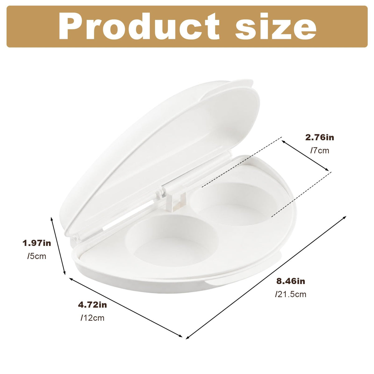 🥪Microwave Egg Cooker, 2-Cavity Microwave Egg Poacher & Omelet Maker