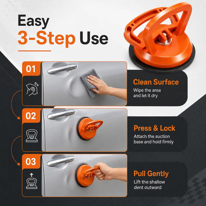 High Suction Dent Puller Suction Cup 3-Piece Set — Heavy Duty Panel Lifter for Car Dent Repair, Tile, Ceiling, Phone Screen Removal & Furniture Installation