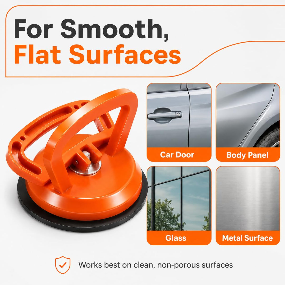 High Suction Dent Puller Suction Cup 3-Piece Set — Heavy Duty Panel Lifter for Car Dent Repair, Tile, Ceiling, Phone Screen Removal & Furniture Installation