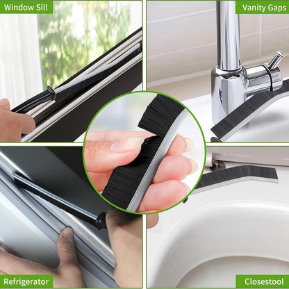 🧹5-Pcs Stiff Bristle Plastic Crevice Brush Set - Hardware Hand Tool, 0.87in Comfortable Grip, Durable, Reusable, Easy Hanging, Multifunctional Home Care Cleaning Supplies for Tile Grout Scrub, Sink