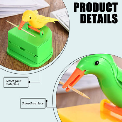 Bird Toothpick Dispenser, Automatic Toothpick Holder with Cute Seagull Design, Hygienic Toothpick Container for Kitchen Table, Dining Room, Restaurant and Home Use