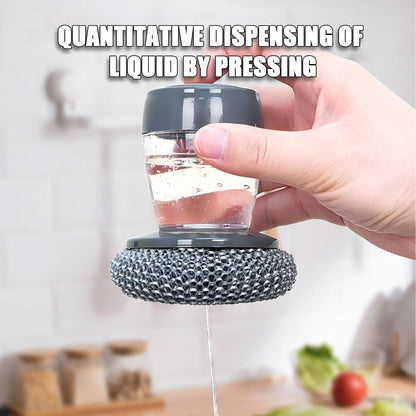 ✨Automatic Liquid Filling Comfort Handle Soap Dispense Palm Brush for Kitchen Sink Pot Bowl Cleaning