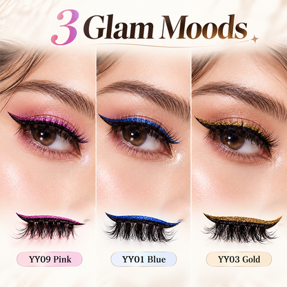 All-in-One False Eyelashes with Built-in Eyeshadow & Eyeliner – The Ultimate Time-Saver for Effortless Eye Makeup