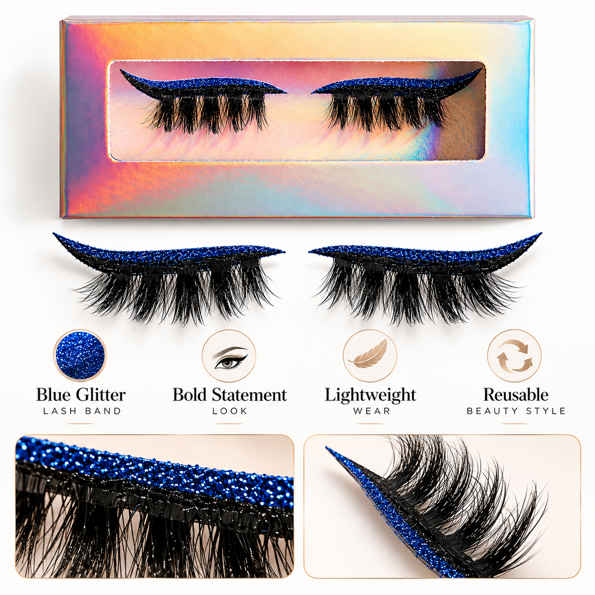 All-in-One False Eyelashes with Built-in Eyeshadow & Eyeliner – The Ultimate Time-Saver for Effortless Eye Makeup