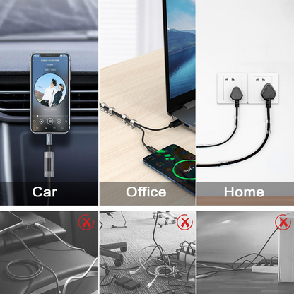 Self-Adhesive Cable Clips, 20Pcs Space-Saving Wire Cord Organizer for Desk, Home Office Desk Organizers & Accessories