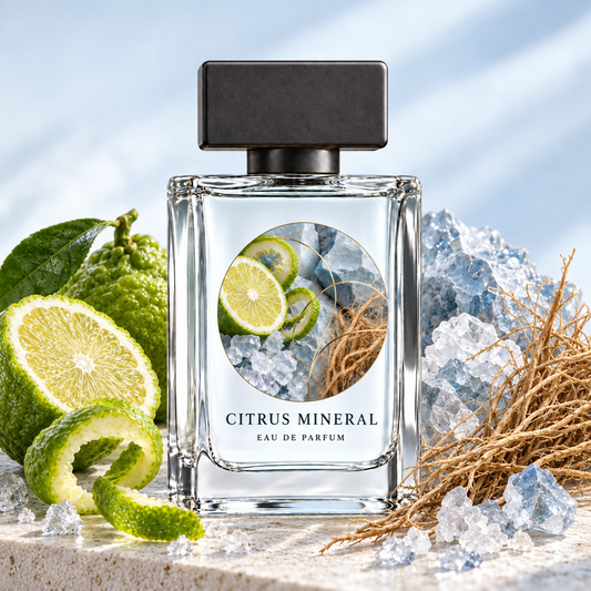Citrus Mineral Eau de Parfum styled with bergamot, sea minerals and vetiver