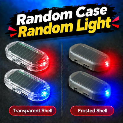 🚨Solar Powered Fake Car Alarm Light,  Plastic Material Auto Light Sensor LED Simulated Security Warning Flashing Light, No Wiring DIY Car Anti-Theft Dummy Alarm Lamp