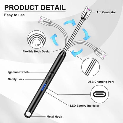 USB-C Rechargeable Flexible Arc Lighter